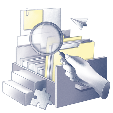 Searching for documents in folders PNG, SVG