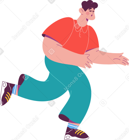 running man Illustration in PNG, SVG
