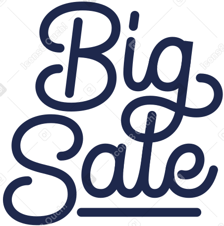 lettering big sale text PNG, SVG
