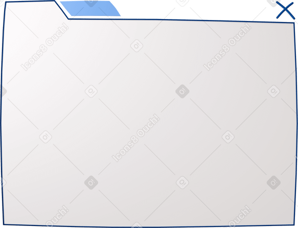 3D Empty browser window PNG, SVG
