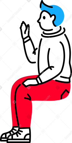앉아있는 남자 PNG, SVG