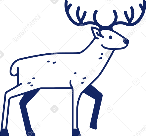 deer Illustration in PNG, SVG