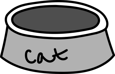 cat's bowl PNG, SVG
