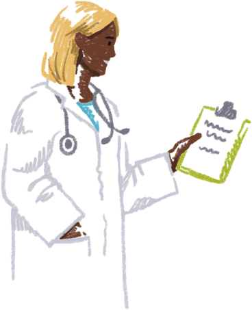 Female doctor with a clipboard PNG、SVG