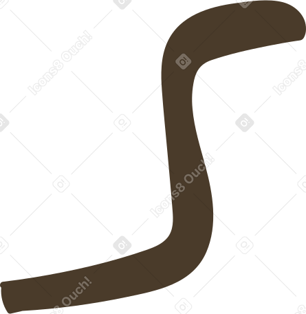 brown curved line PNG, SVG