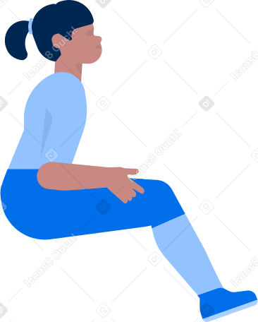 sitting girl PNG, SVG