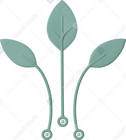 3D greentech Illustration in PNG, SVG