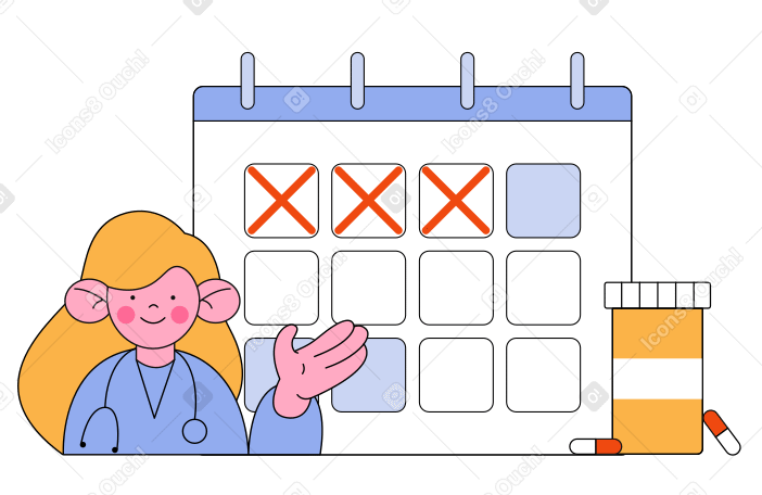 Календарь приема таблеток в PNG, SVG