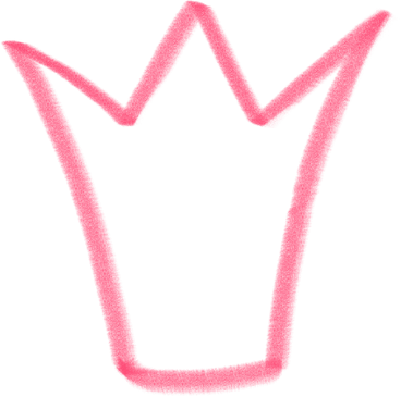 pink linear crown PNG, SVG