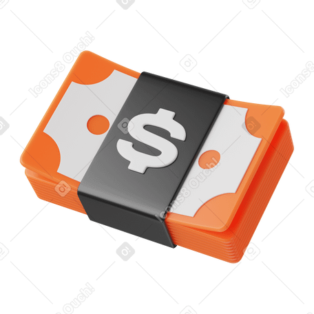 3D money paper PNG, SVG