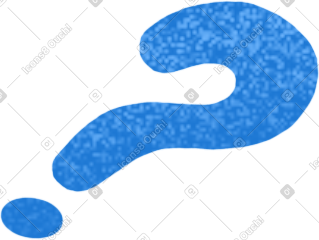 Blue question mark in perspective PNG, SVG