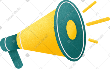 Yellow megaphone PNG, SVG