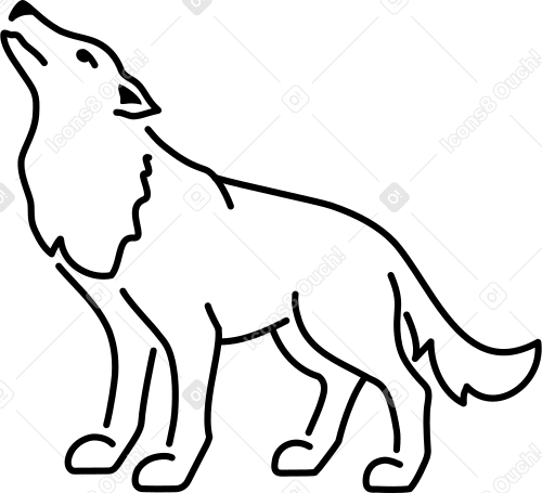 волк в PNG, SVG