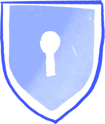 small shield with a key hole PNG, SVG