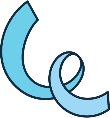 Illustrazione animata ricciolo blu in GIF, Lottie (JSON), AE