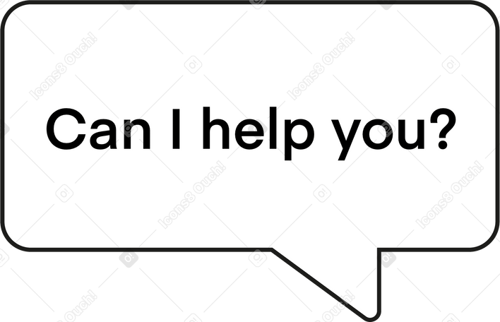 Sprechblase mit frage: kann ich ihnen helfen? PNG, SVG