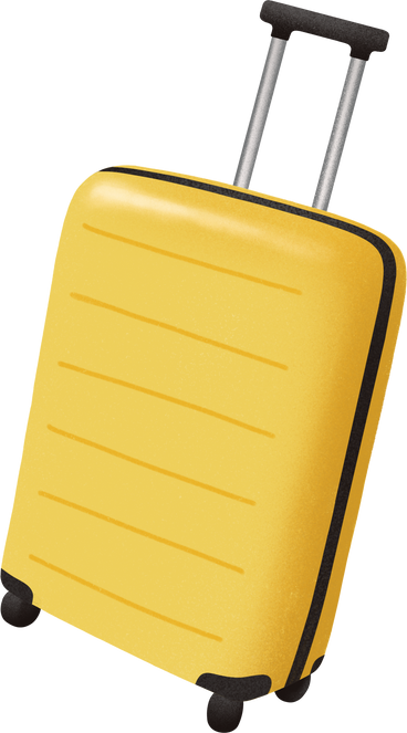 yelllow suitcase PNG, SVG