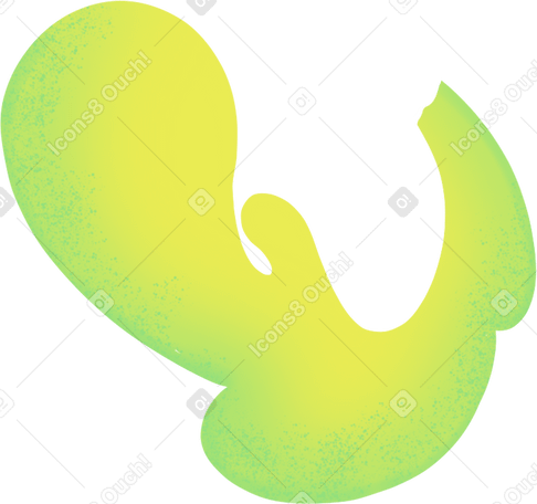 gradient green shape PNG, SVG