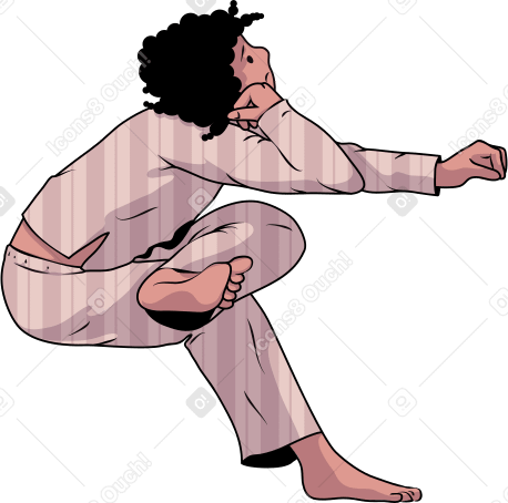 man in pyjamas Illustration in PNG, SVG