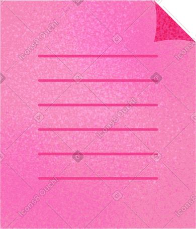 pink sheet of paper with text PNG, SVG