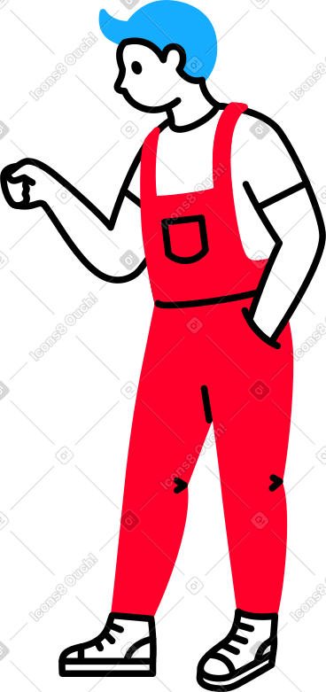 穿工作服的男人 PNG, SVG