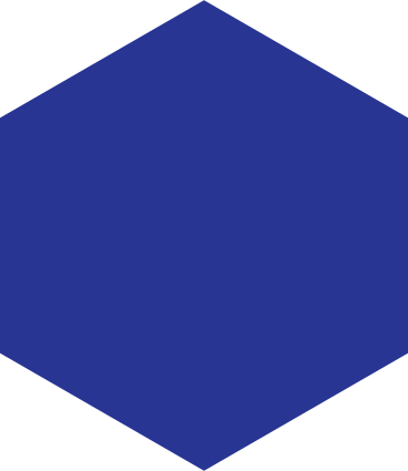 六角形ダークブルー PNG、SVG