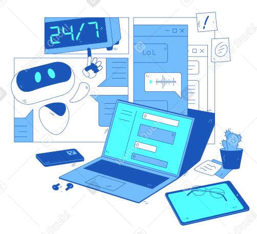 AI chatbot robot, AI service PNG, SVG