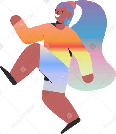 girl running PNG, SVG