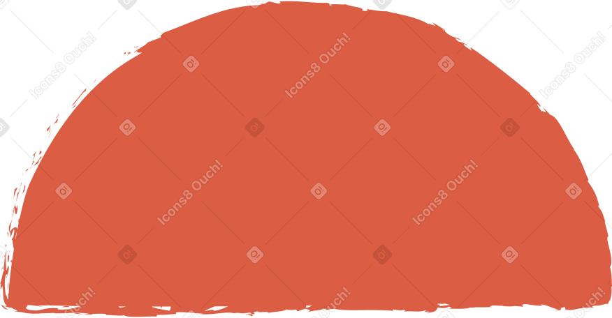 red semicircle PNG, SVG