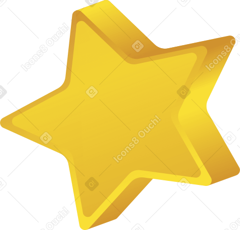 金色的星星图标 PNG, SVG