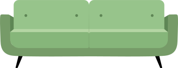 Grünes polstersofa mit armlehnen PNG, SVG