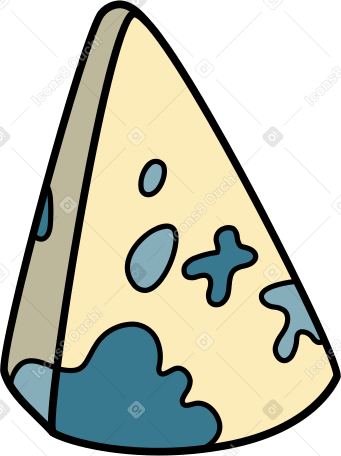 cheese with mold blue Illustration in PNG, SVG