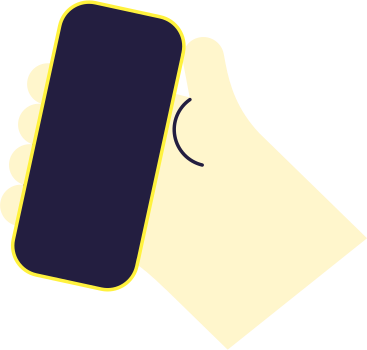 Phone in hand PNG, SVG