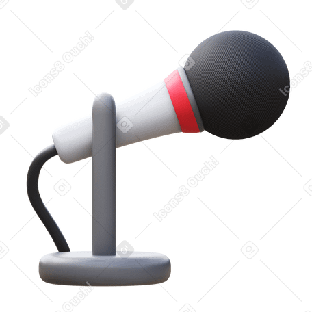 3D Микрофон в PNG, SVG