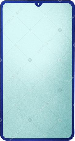 smartphone with a blue case Illustration in PNG, SVG