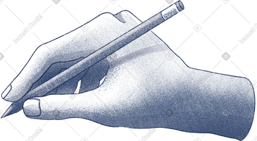 Hand holding a pencil PNG, SVG