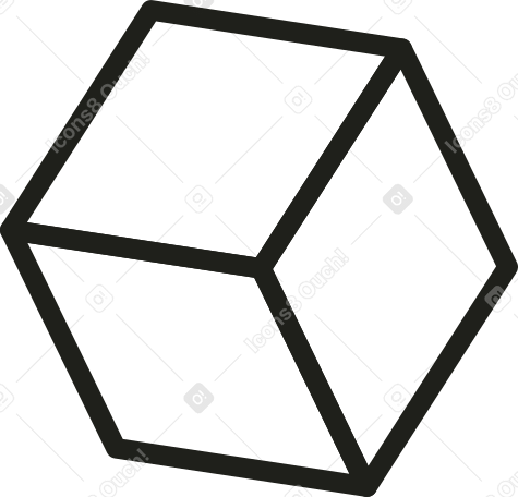 линейный куб в PNG, SVG