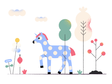 Horse in a forest PNG, SVG