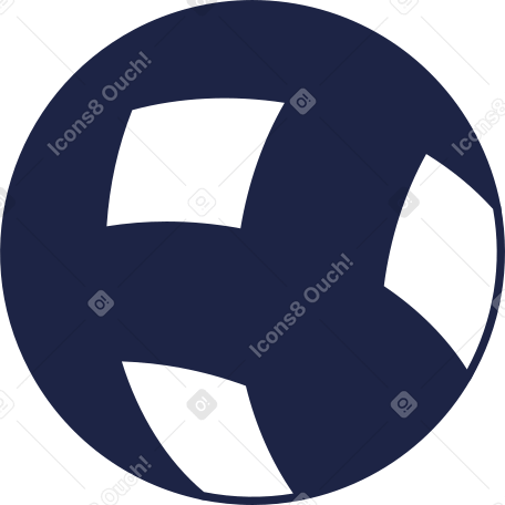 深蓝色的足球 PNG, SVG