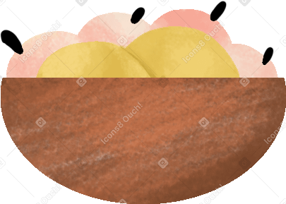 Fruit bowl Illustration in PNG, SVG