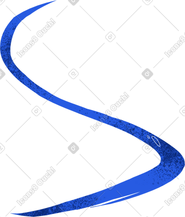 Blue decorative line PNG, SVG