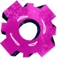 pink textured gear Illustration in PNG, SVG