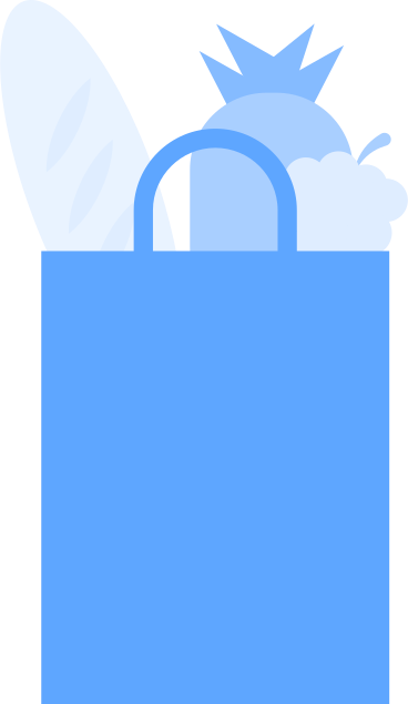 paper bag with groceries PNG, SVG