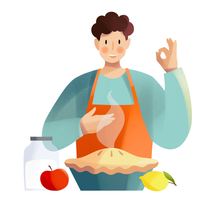 厨师插图、图像，PNG、SVG格式。