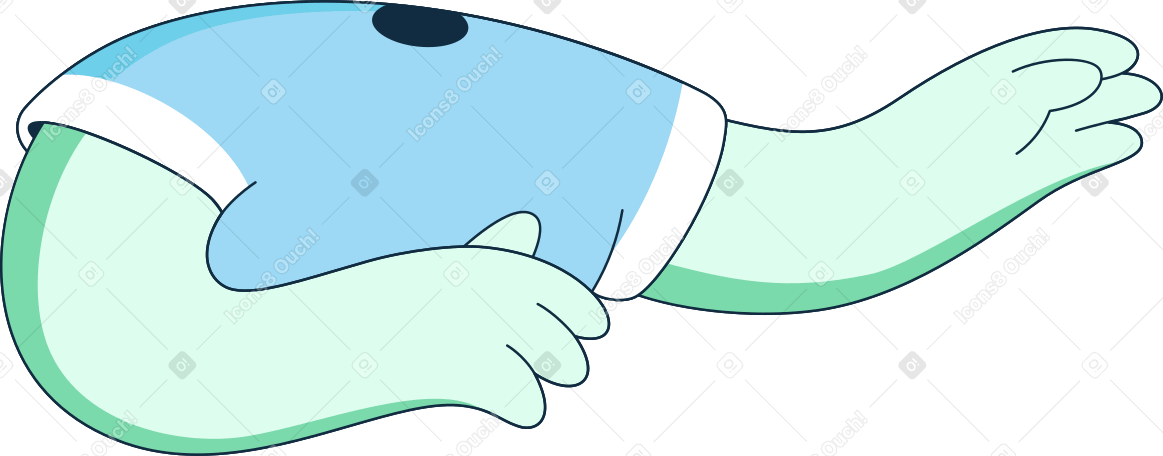 green body in a blue t-shirt PNG, SVG