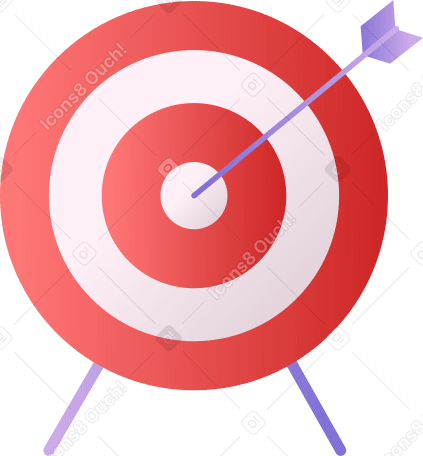 aim with an arrow Illustration in PNG, SVG