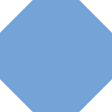 Blue octagon PNG, SVG