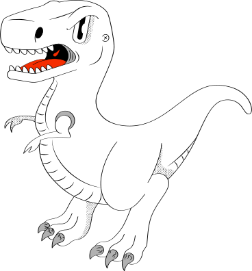 Ilustración animada de dinosaurio en GIF, Lottie (JSON), AE