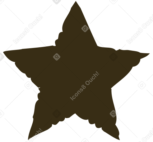 brown star Illustration in PNG, SVG