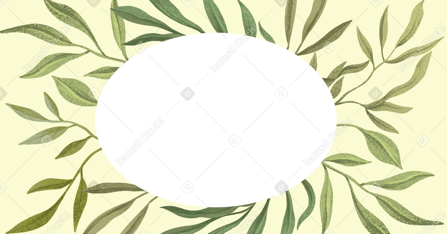 Folhas verdes e espaço para texto PNG, SVG